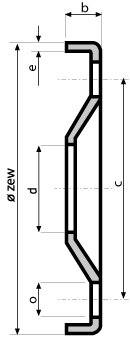 Kołnierze luźne przetłaczane – schemat