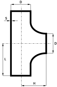 Trójniki spawane równoramienne
